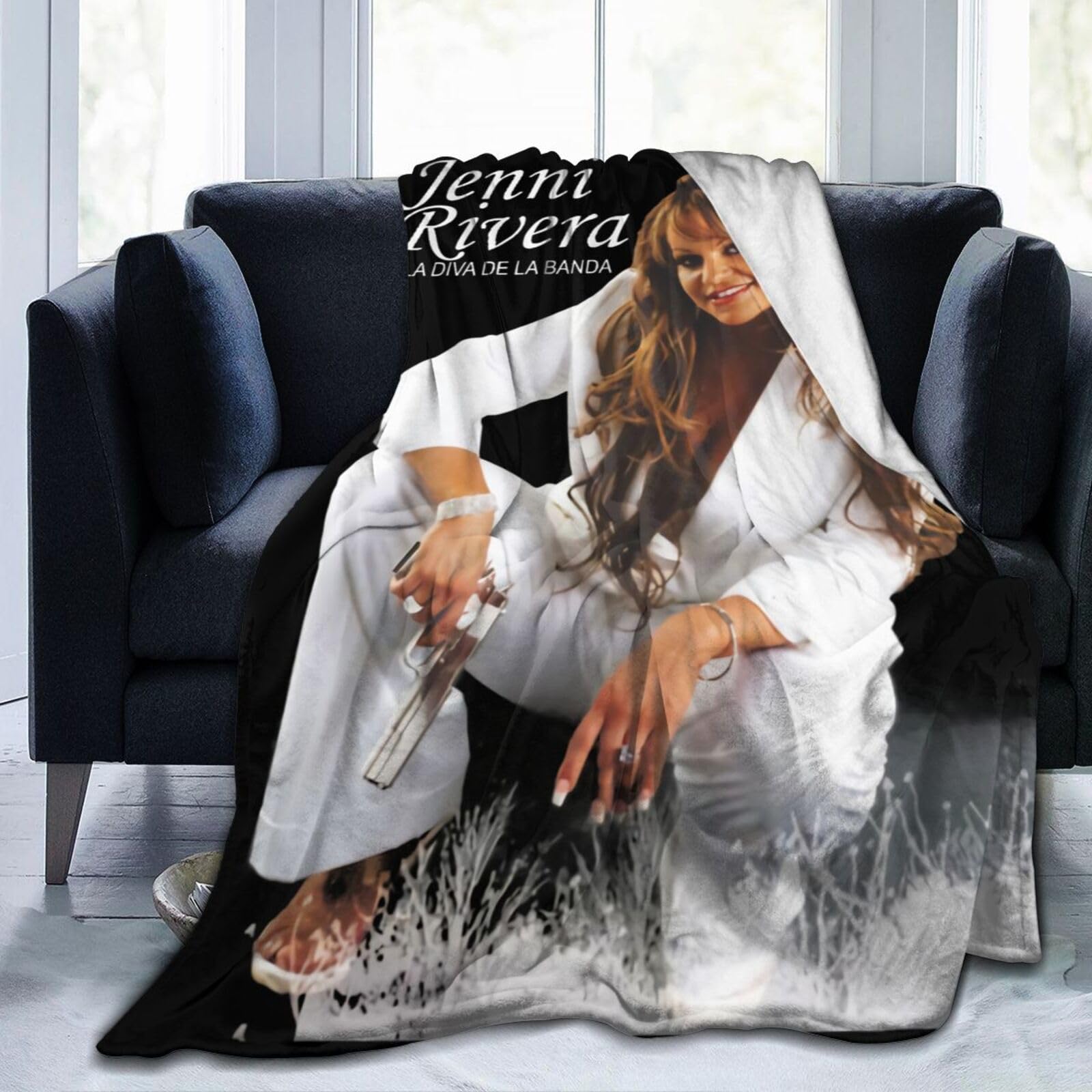 GJRESOUBlanket Jenni Singer Rivera Throw Flannel Blankets Soft Bed Blanket for Couch Sofa Bedroom Home Decor Gift Blankets for All Seasons 80"x60"