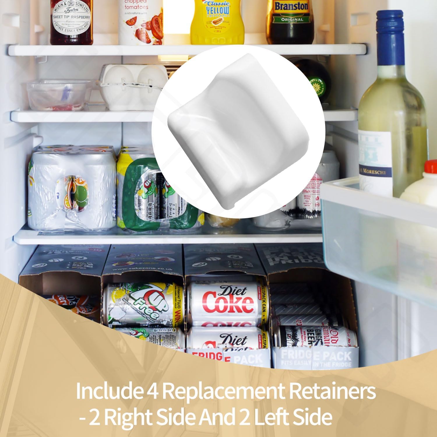 4 Pack Freezer Basket Retainer 7009399 for Sub Zero Freezer Lower Basket