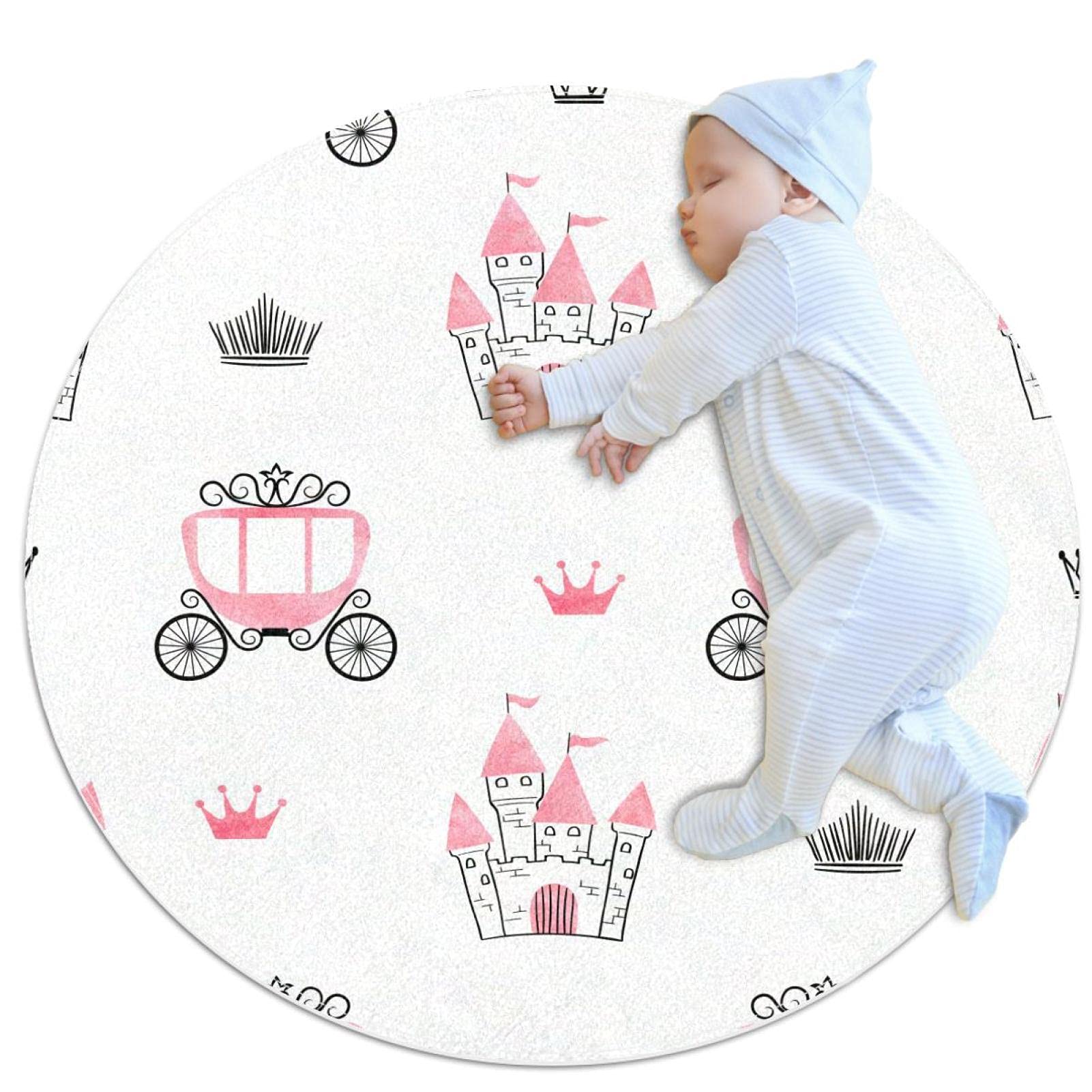 Tapis Motifs Roses Antidérapant Confortable Salon et Buanderie