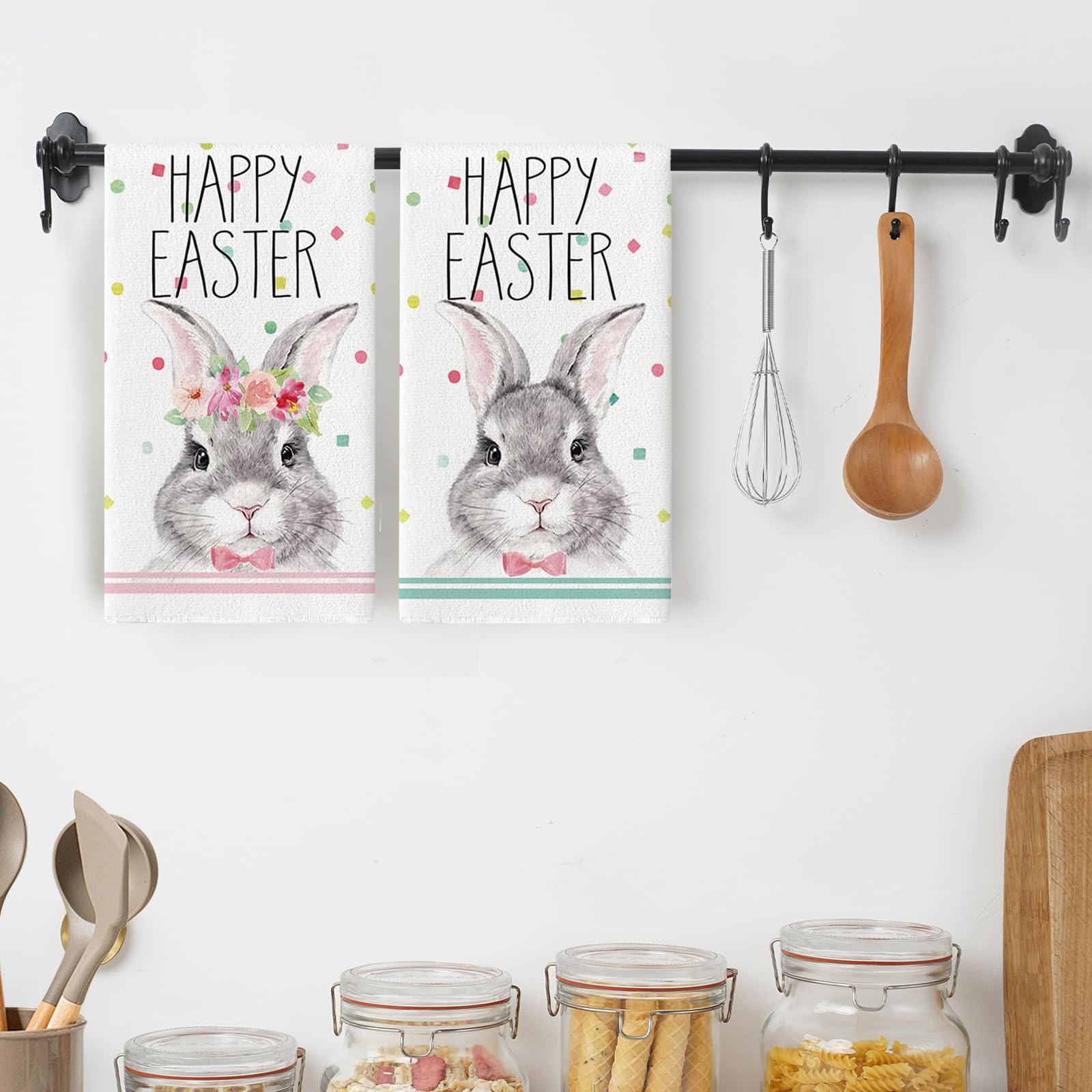 2 Strofinacci Da Cucina Pasqua - Asciugamani Cotone 43x66 Cm Decorativi - Foto 10