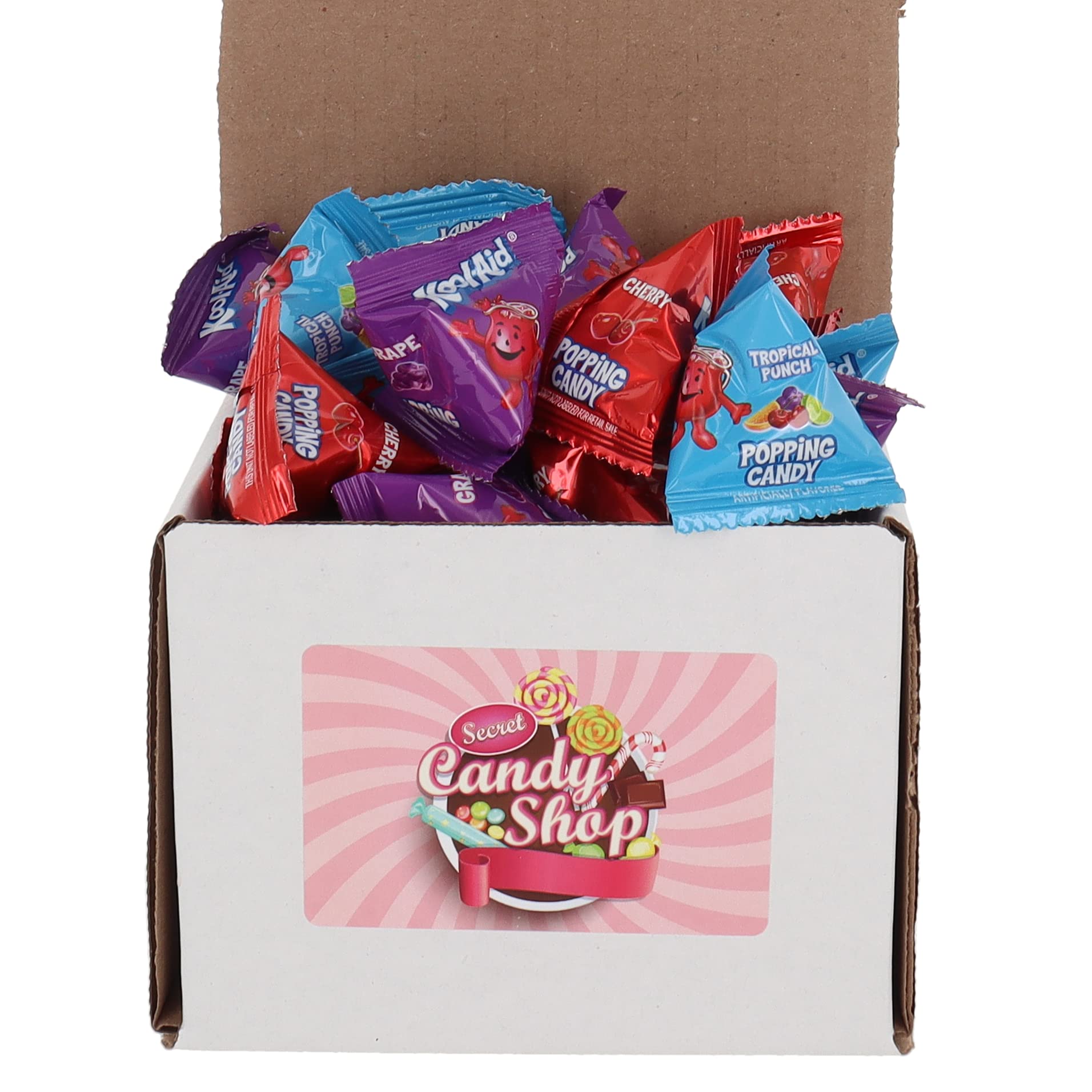 SECRET CANDY SHOPKool Aid Popping Candy Pop Rocks Variety Pack (10 of each flavor, total of 30) (Grape, Cherry, Tropical Punch)