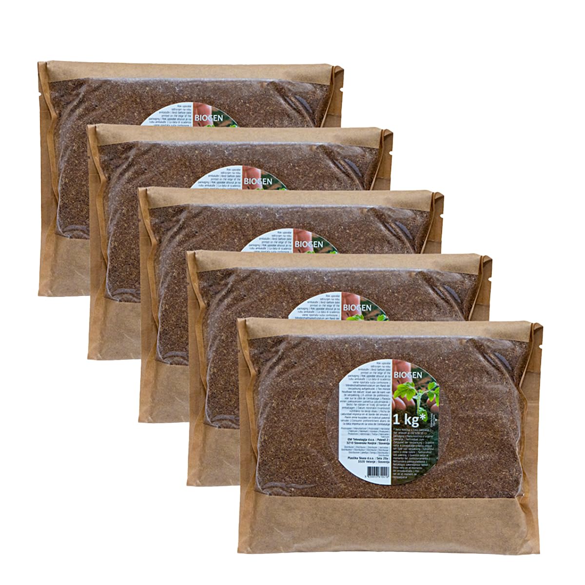 Skaza Bokashi Organko Activateur de Compost EM (Micro-Organismes Efficaces) – Activateur EM pour Déchets de Cuisine, Composteur et Engrais Naturel – 5X 1 kg