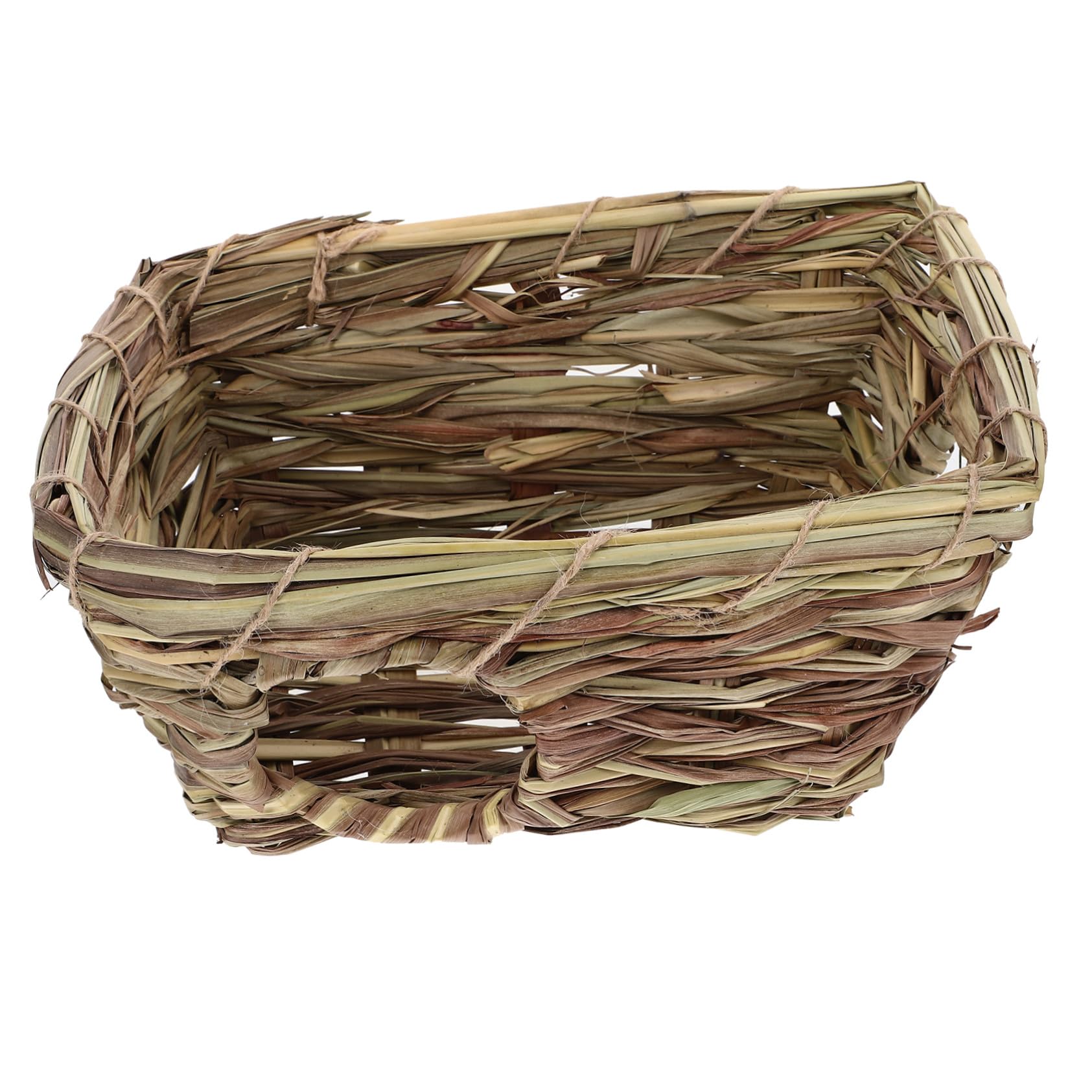 CLISPEED Nest Reed Grass Woven Hamster House for Guinea Pig Rabbit Bed Resting Supplies Random Color