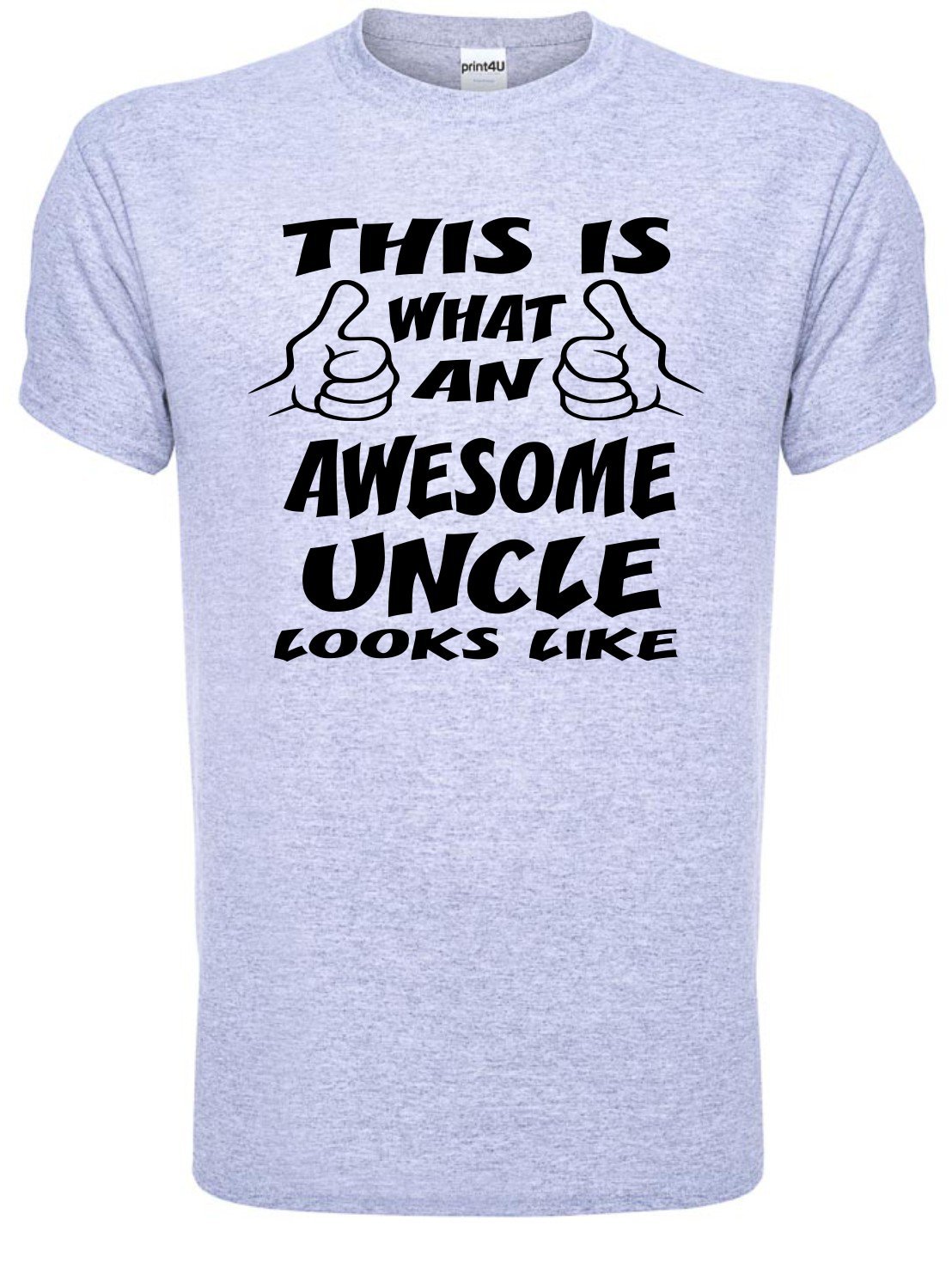 This is What an Awesome Uncle Gift for Uncle Mens T Shirt X-Large Grey Black Text