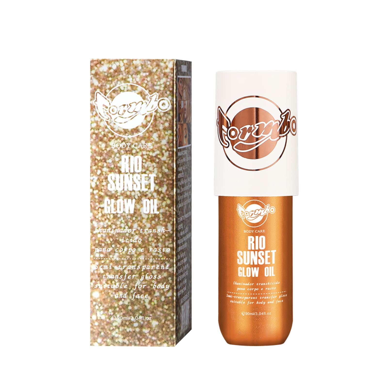 Body Glow Oil Shimmering Highlighter Liquid, Warm Golden Finish, 02#