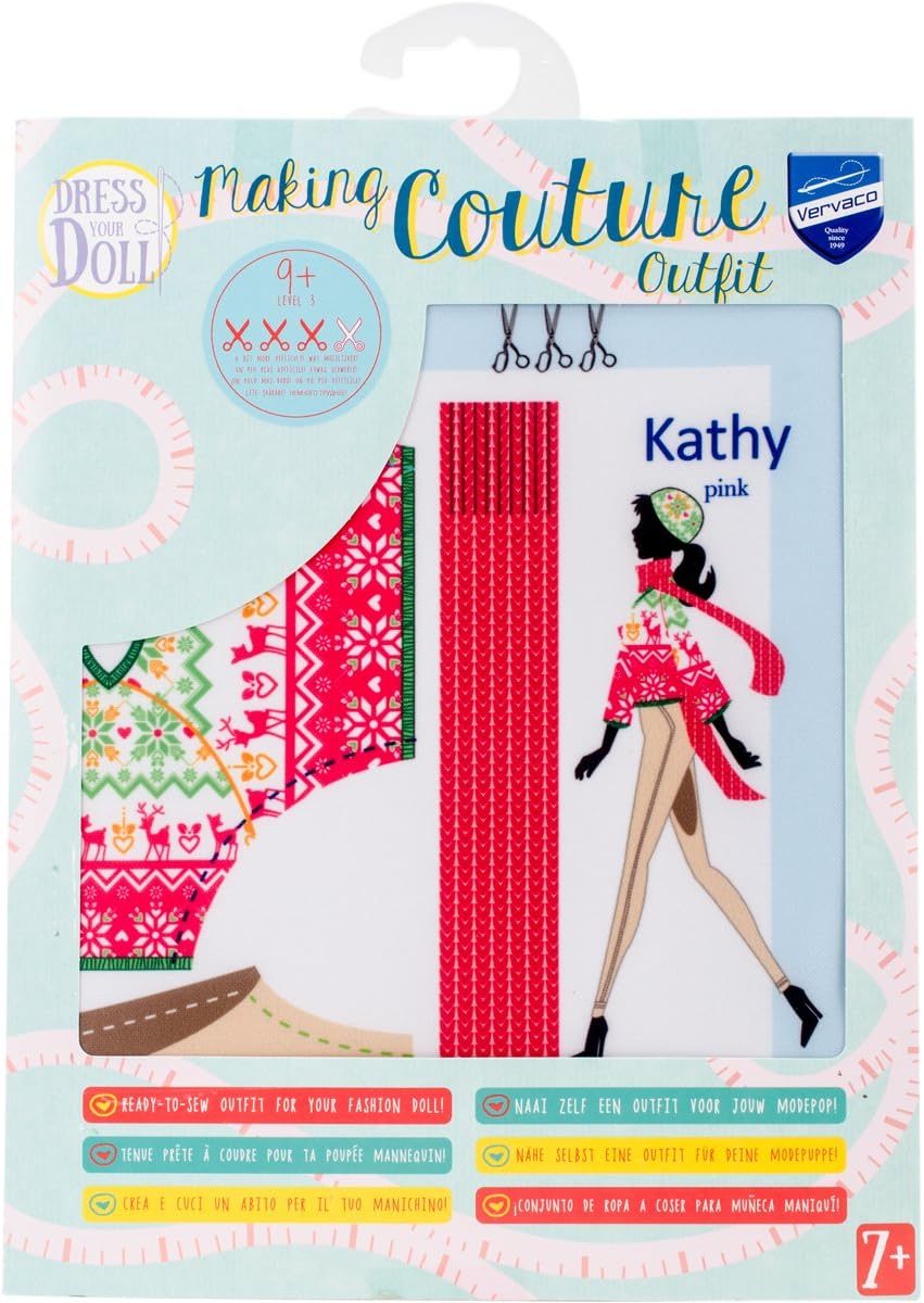 Vervaco PN-0164652 Dress Your Doll Making Couture Outfit Set Vervaco PN-0164652 Dress Your Doll Making Couture Outfit Set