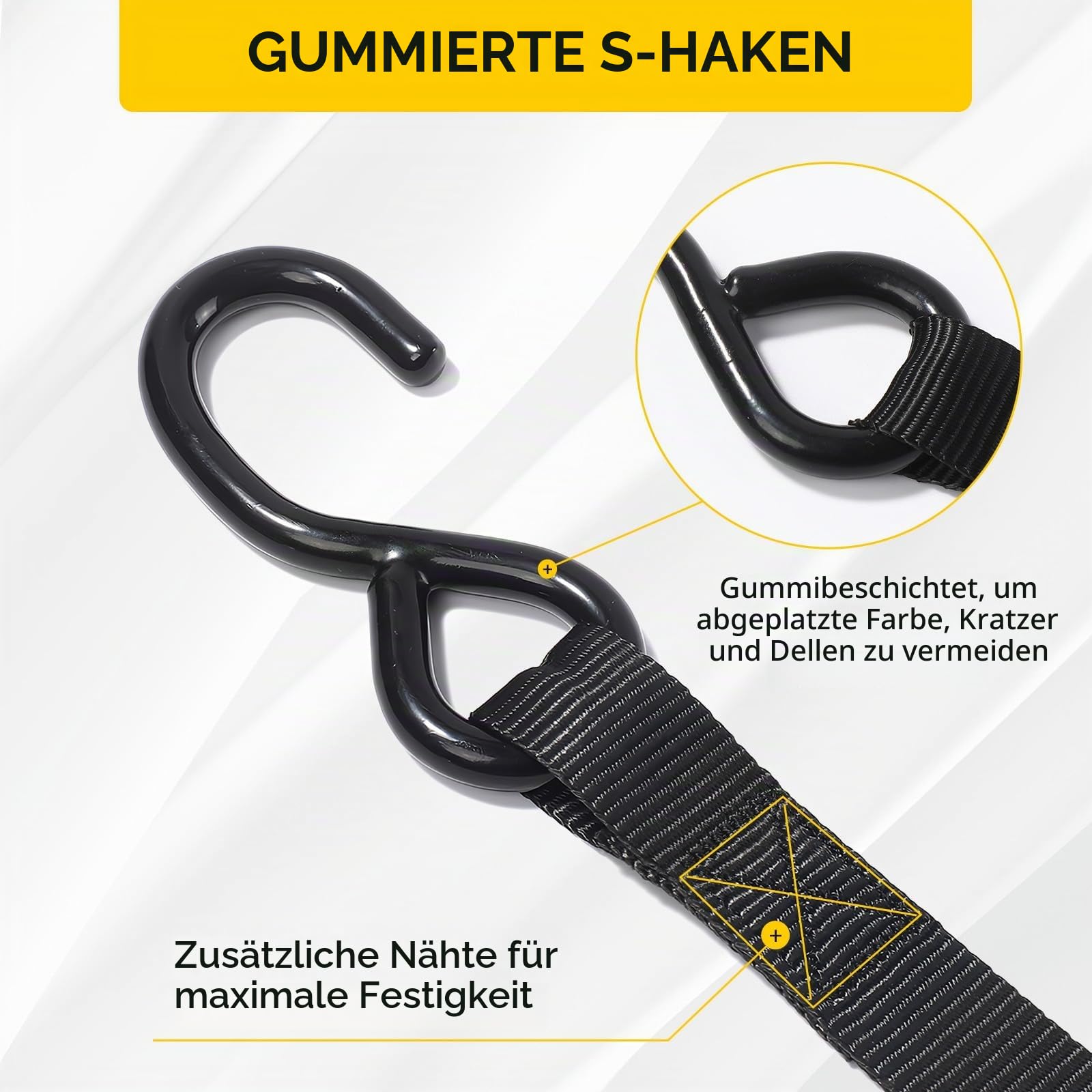 4 Stück Automatik Spanngurte - 3 m x 25mm, 680KG Automatischer Spanngurtaufroller mit S Haken - Spanngurte mit Ratsche - Selbstaufrollend Spanngurt Zurrgurte für Ladungssicherung,LKW, Anhänger