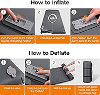 Vista 6 de OGERY Self Inflating Sleeping Pad with Electric Pump, 3.15" Ultra-Thick Memory Foam Camping Pad, 4 Season Camping Mattress Pad with Built-in Pillow