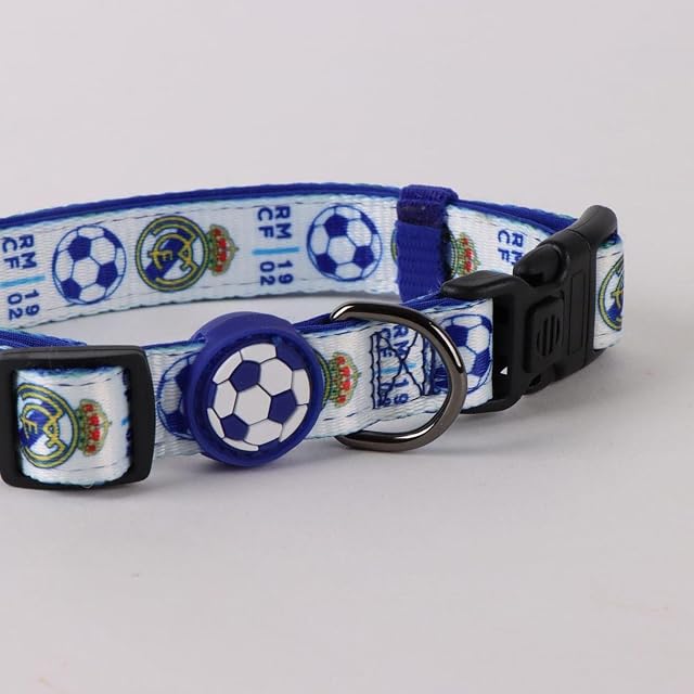 Foto 3 de 8 de Collar Real Madrid para Perro Talla S/M Escudo Oficial Bordado con Ajuste Resistente y Elegante