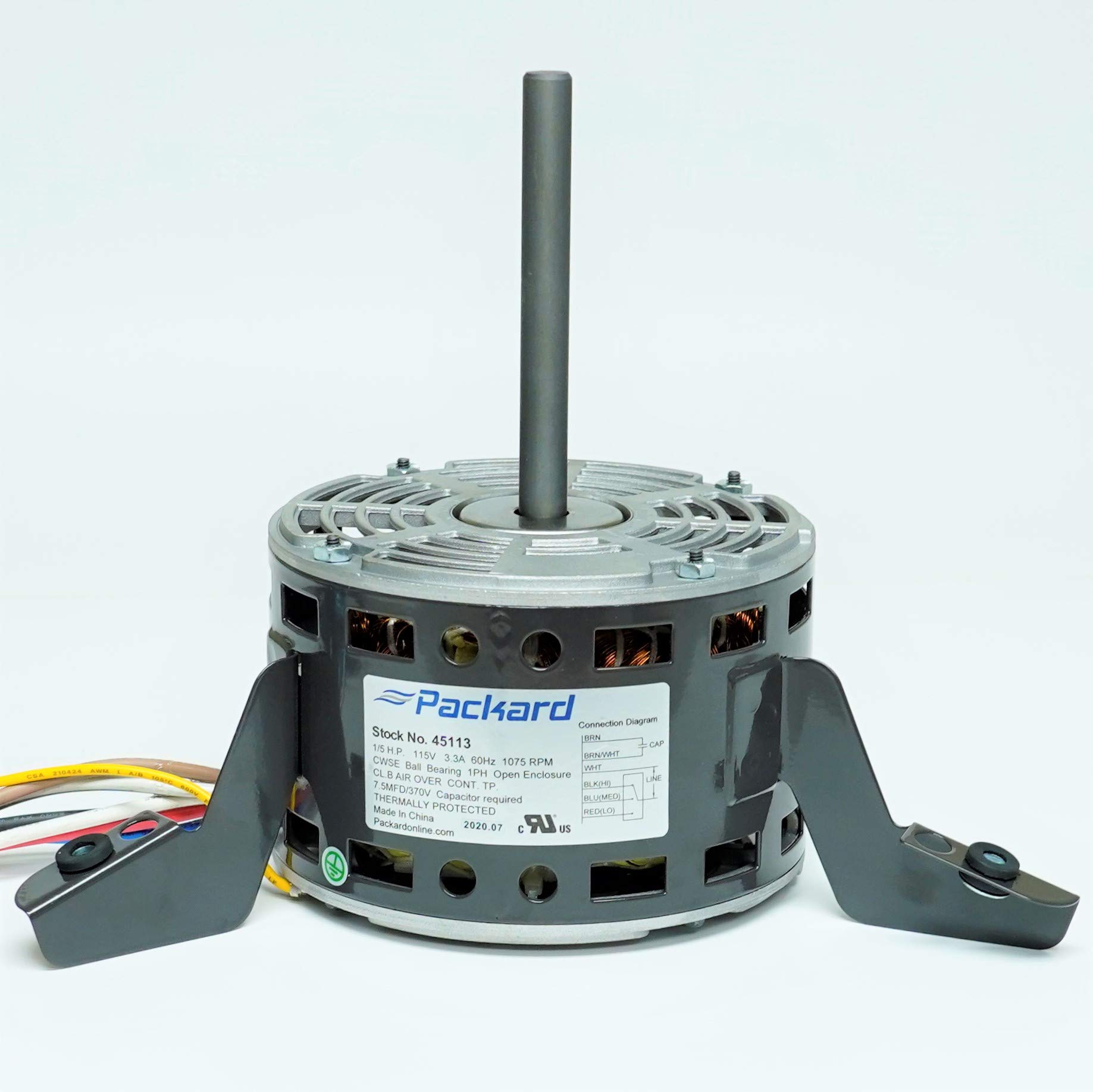 Packard 45113 - Motor de ventilador de horno de repuesto para Carrier HC37TQ113 montaje flexible de 3 velocidades