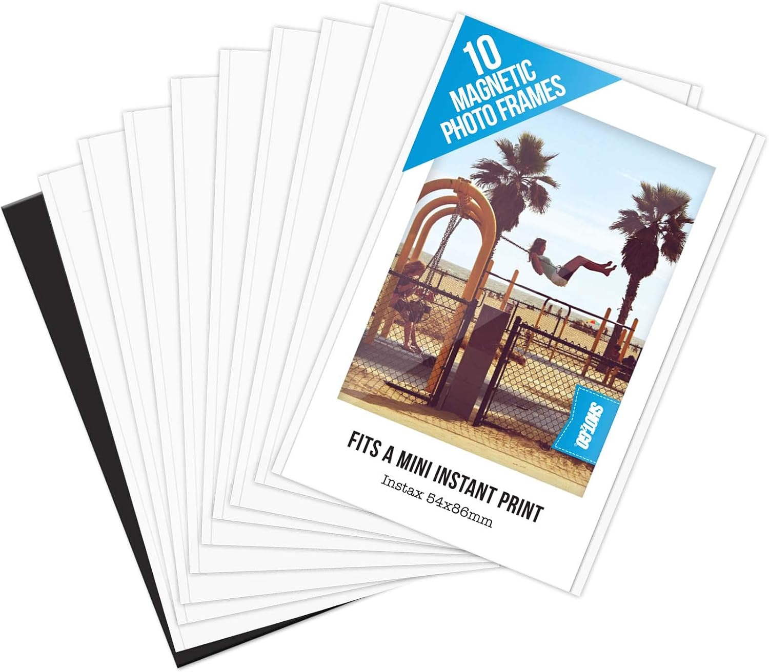 Shot2go mini magnetic photo fridge frames (Pack of 10), Clear
