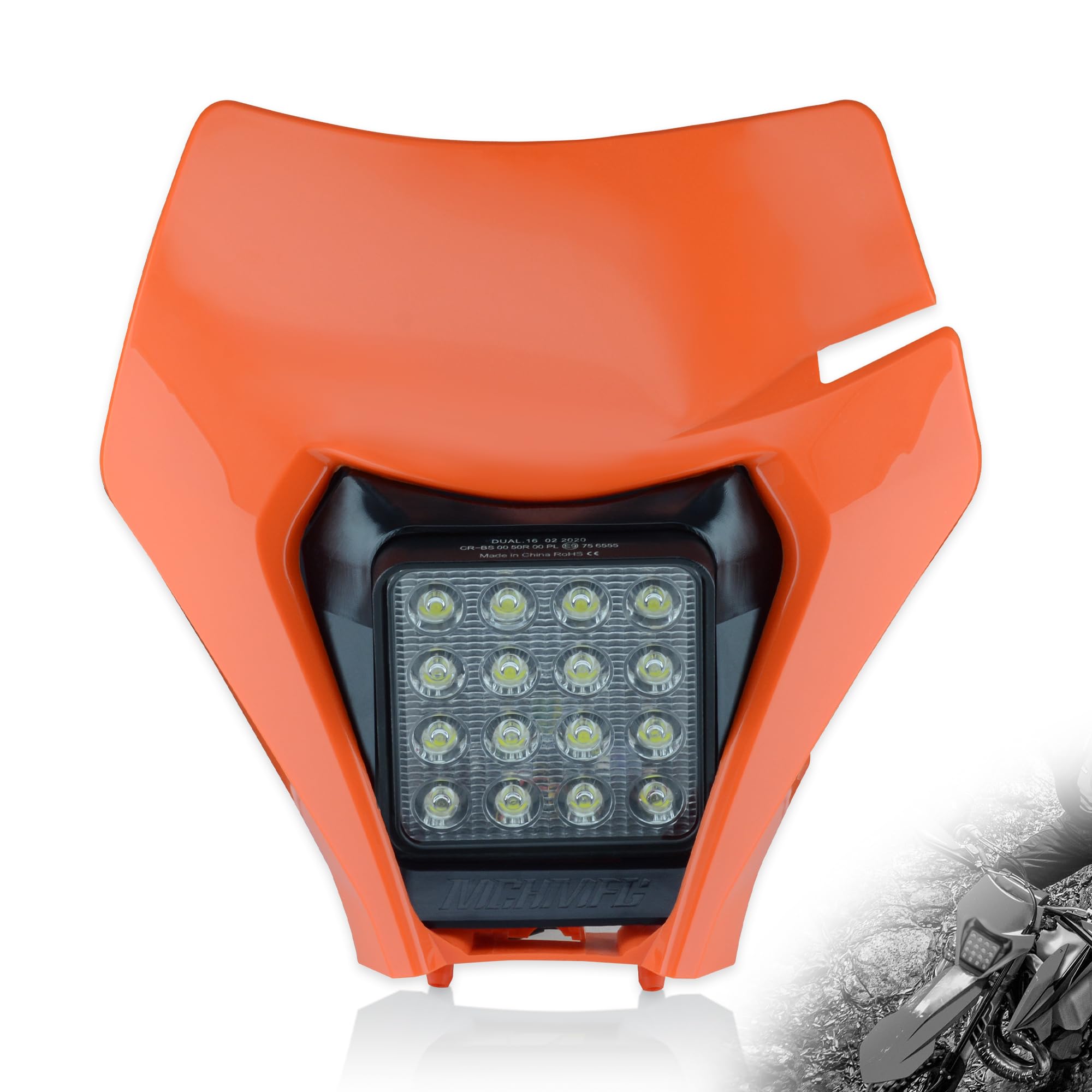 MCHMFG Dirt Bike Headlight,LED Enduro Pit Bike Light Kit