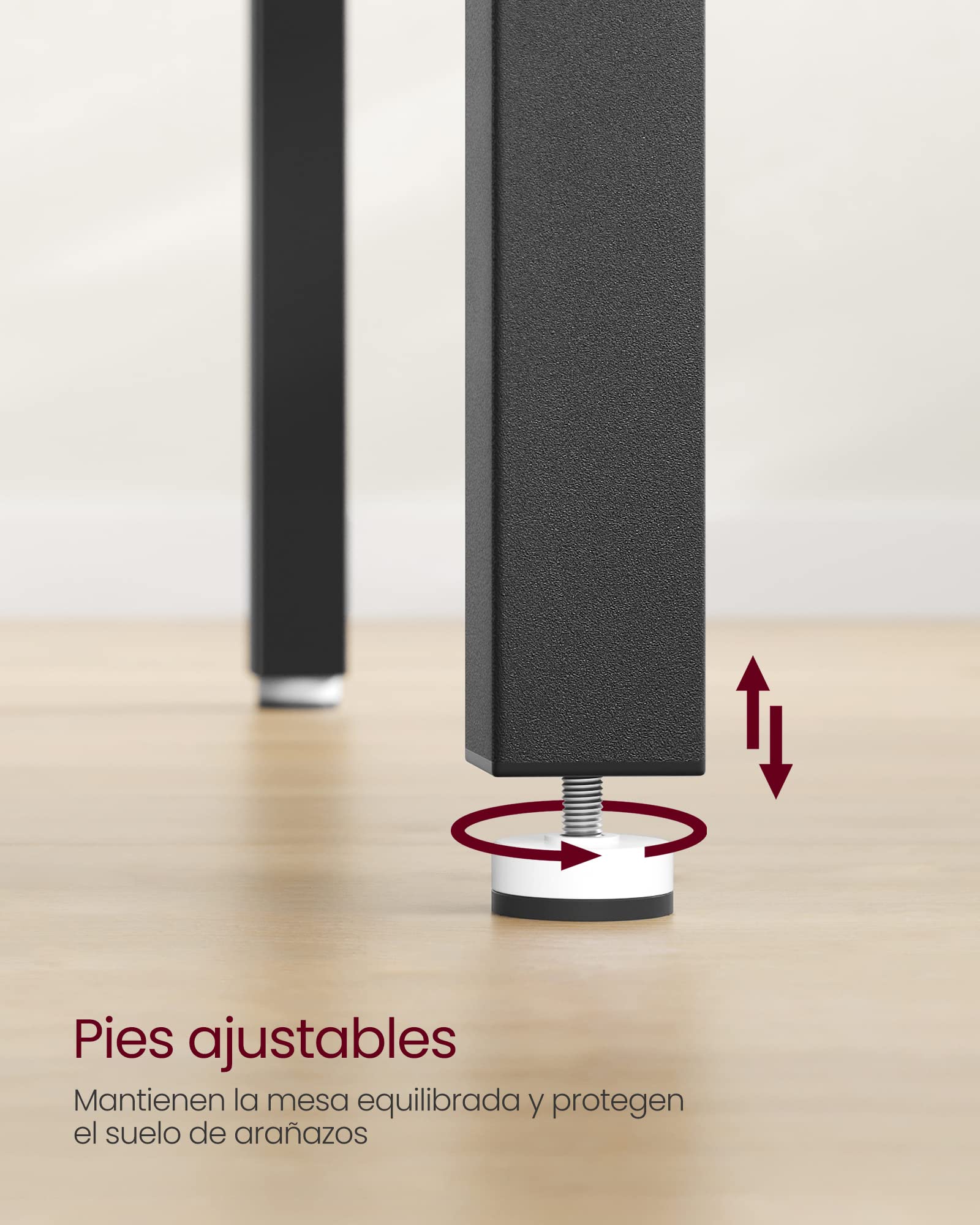 VASAGLE Mesa de Comedor, Mesa de Cocina, 70 x 110 x 77 cm, Mesa de Comedor para 4 Personas, Escritorio de Salón, para Comedor, Cocina, Industrial, Marrón Rústico y Negro Mate KDT081B01