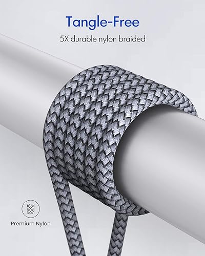 Miniatura 6 de Baiwwa Cable USB C a USB C 2 unidades, 3.3 pies, 60 W PD de carga súper rápida tipo C cable de carga compatible con Samsung Galaxy S23 S22 S21 S20