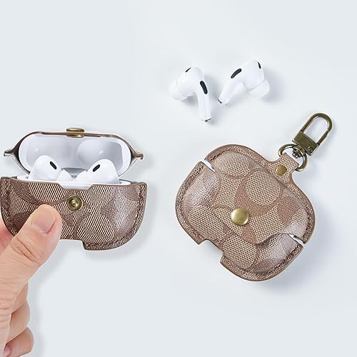 Miniatura 6 de Funda para AirPods Pro 3 (2025), compatible con AirPods Pro de 3ª generación para mujeres y hombres con llavero, funda protectora de cuero de cuerpo