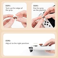 Vista 5 de GeekShare 4PCS Cute Joycon Thumb Grip Caps,Kawaii Dessert Shape Thumbstick Caps,Soft Silicone Joystick Cover Compatible with Nintendo SwitchOLED