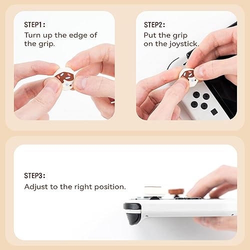 Miniatura 5 de GeekShare 4PCS Cute Joycon Thumb Grip Caps,Kawaii Dessert Shape Thumbstick Caps,Soft Silicone Joystick Cover Compatible with Nintendo SwitchOLED