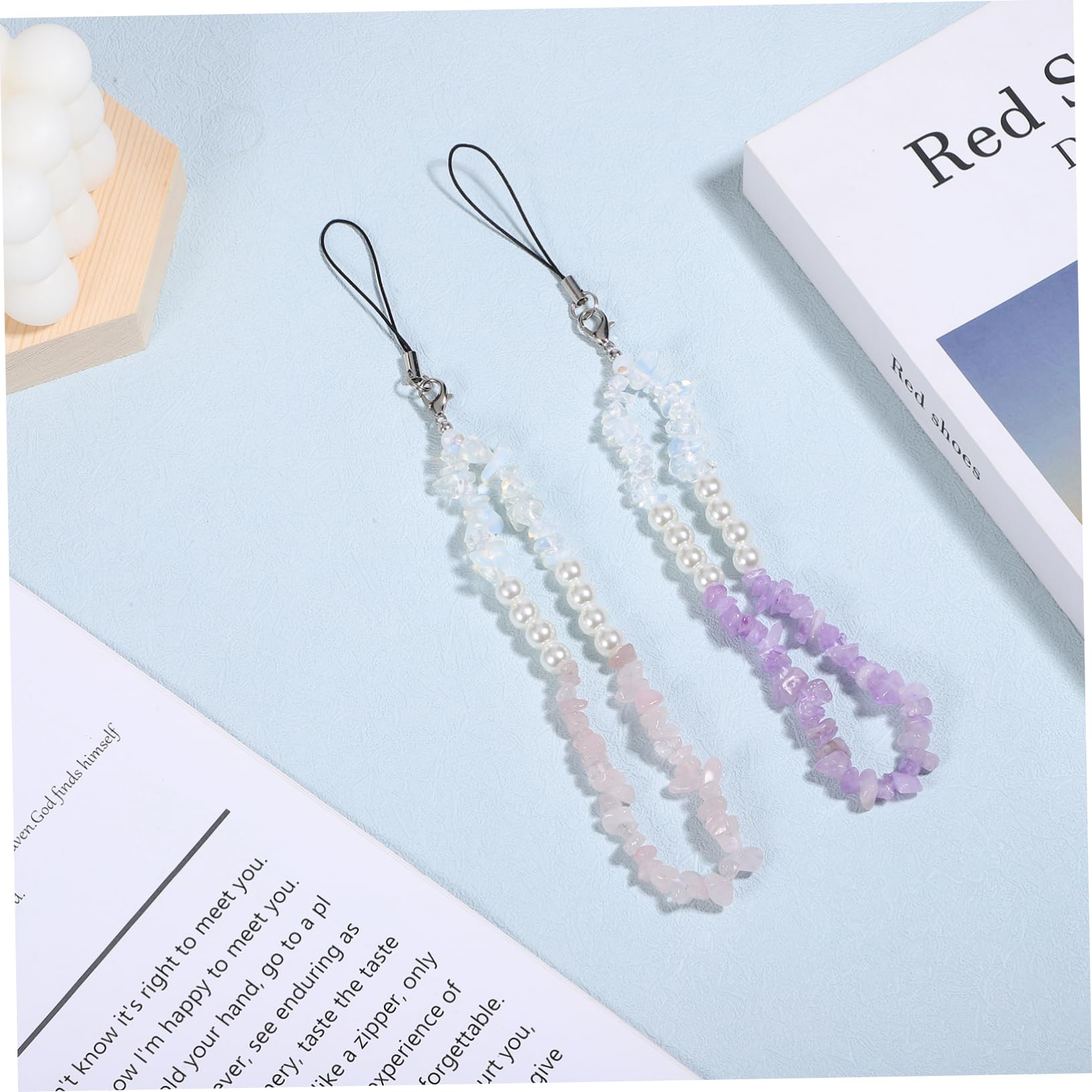 Uonlytech Catena Incantesimi Accessori Telefono Tracolla Per Cellulari Accessori Cellulari Chain Portachiavi Con Ciondolo Per Telefono Braccialetto Del Telefono Perla