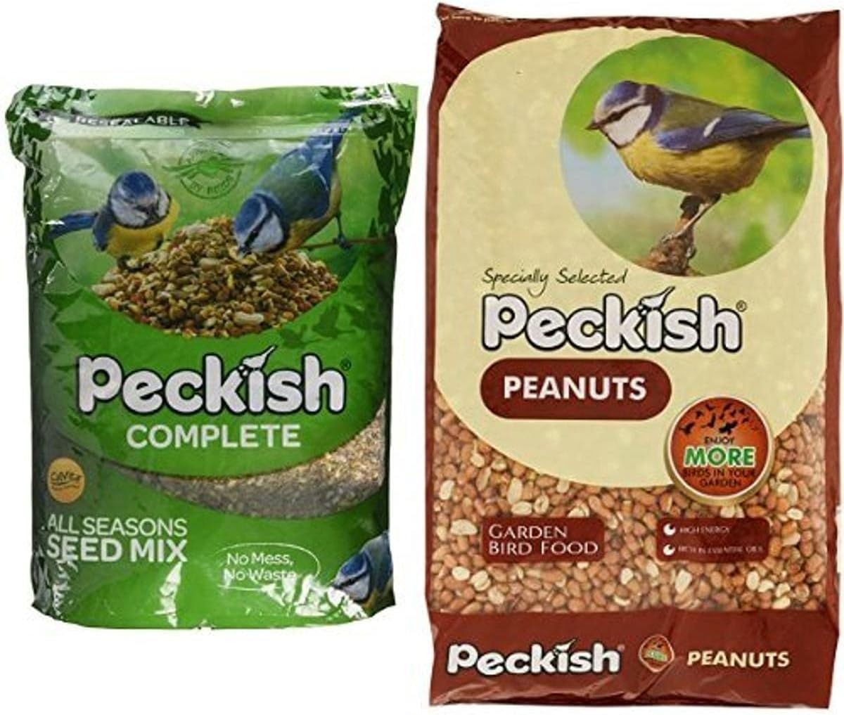 Peckish Complete All Season No Mess Wild Bird Seed Mix, 5 Kg + Peanuts
