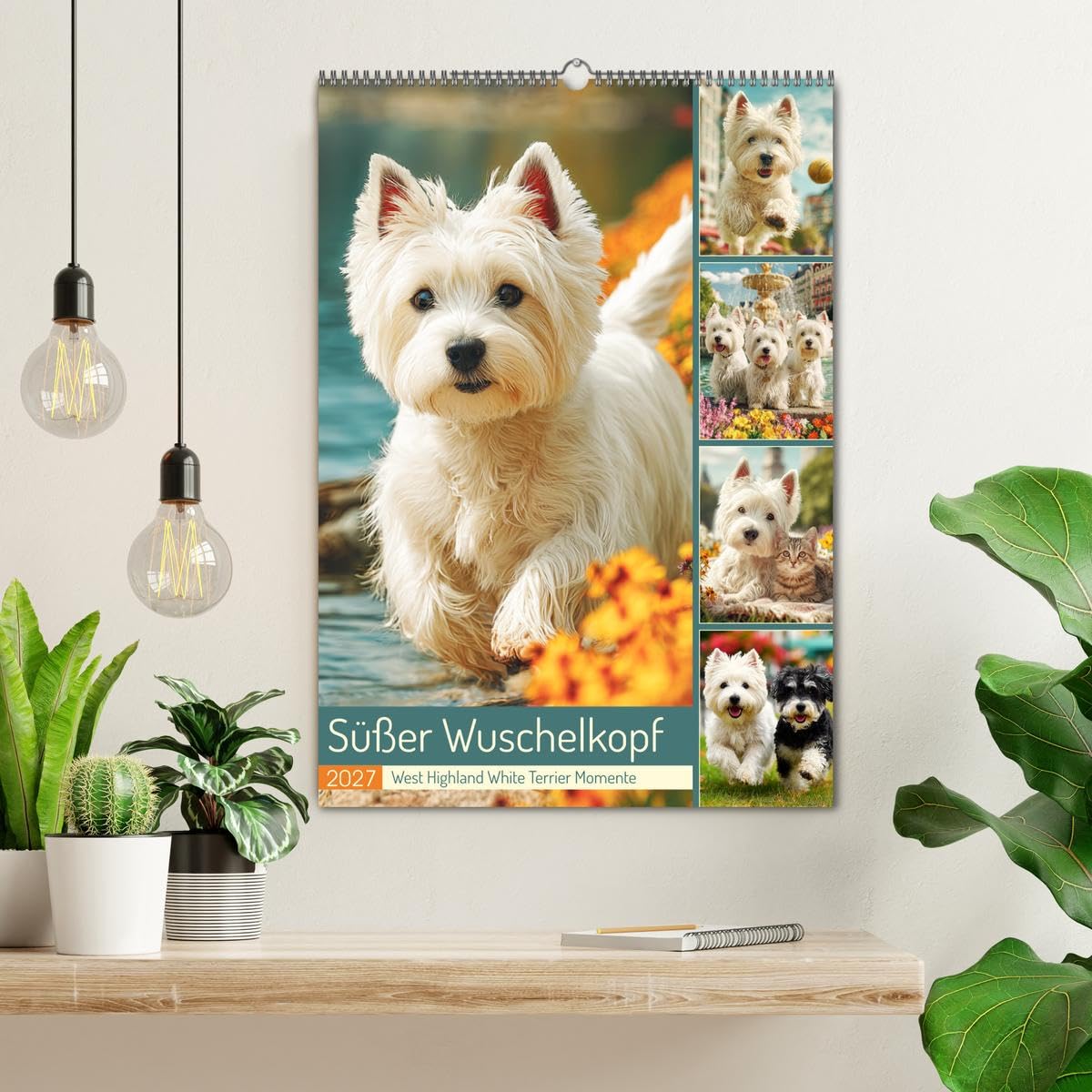 Süßer Wuschelkopf. West Highland White Terrier Momente (Wandkalender 2027 DIN A2 hoch), CALVENDO Monatskalender: Die fröhlichen, mutigen und charmanten Westies in zauberhaften Bildern (CALVENDO Tiere)