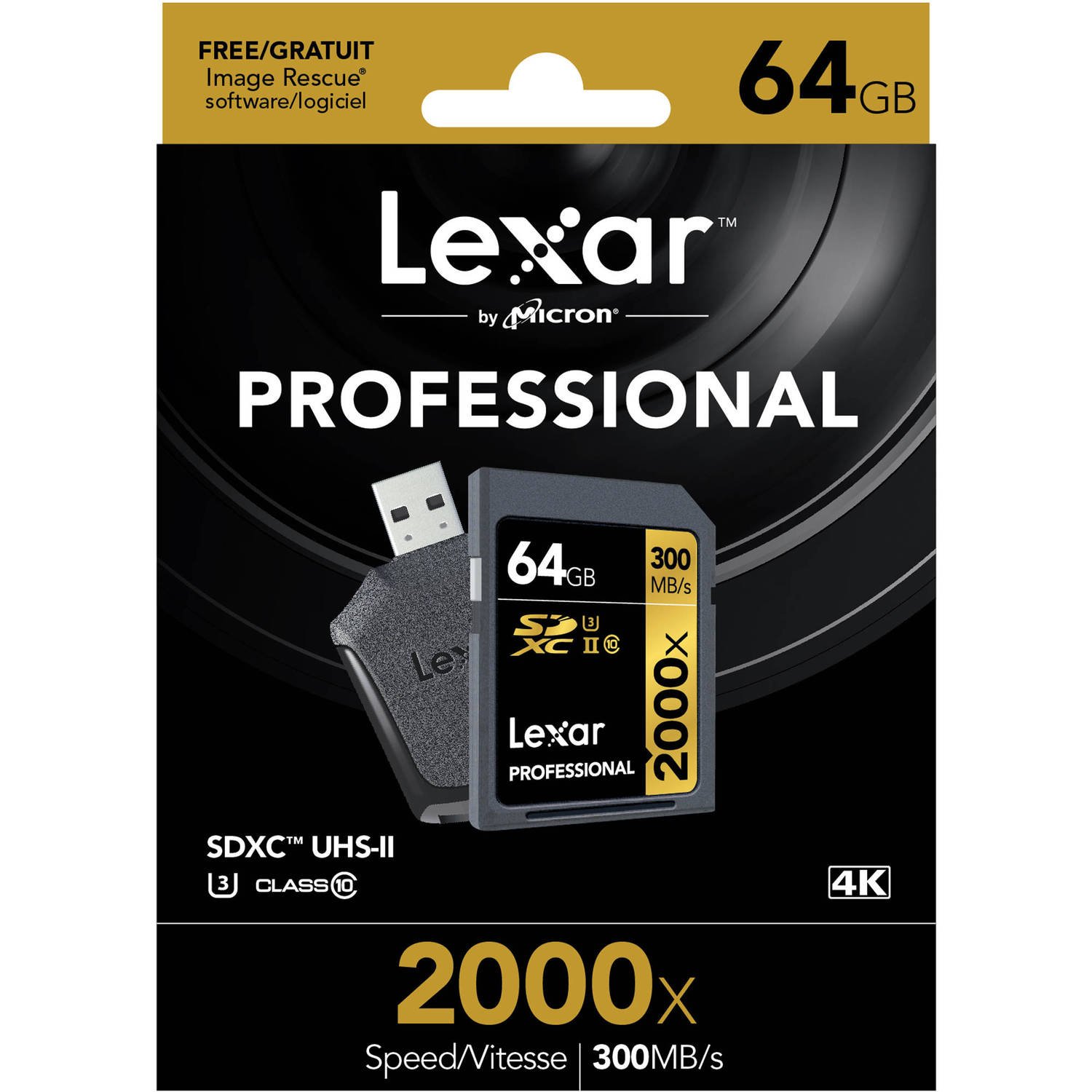 Lexar LEXEP LSD64GCRBEU2000R Progettato per fotografi professionisti e videografi, così come gli appassionati di foto e video, l'alta velocità, ()