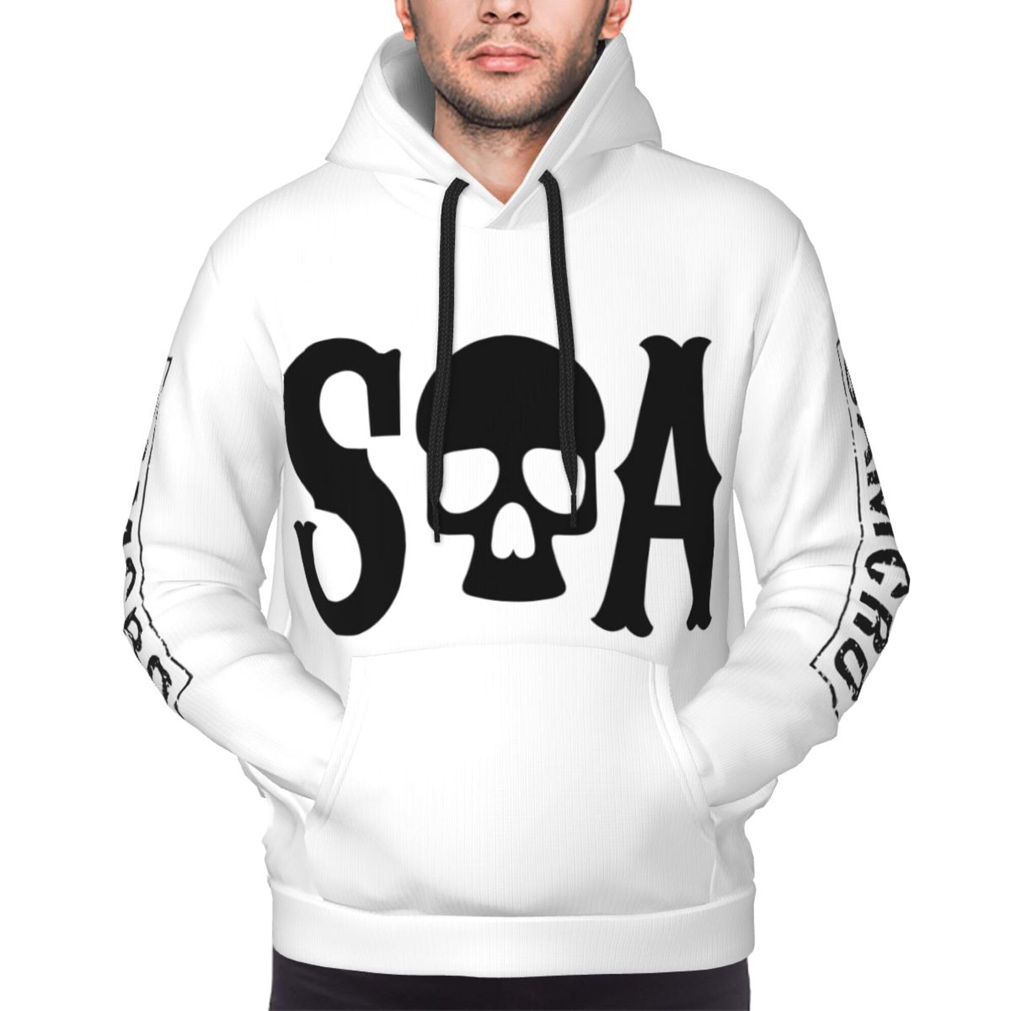 KESATUOT Men's anarchy TV Series Sons Hoodies Pullover Sweatshirts With Pockets Fashion Long Sleeve Hoodies and Sweatshirts for Men Multicolor XL