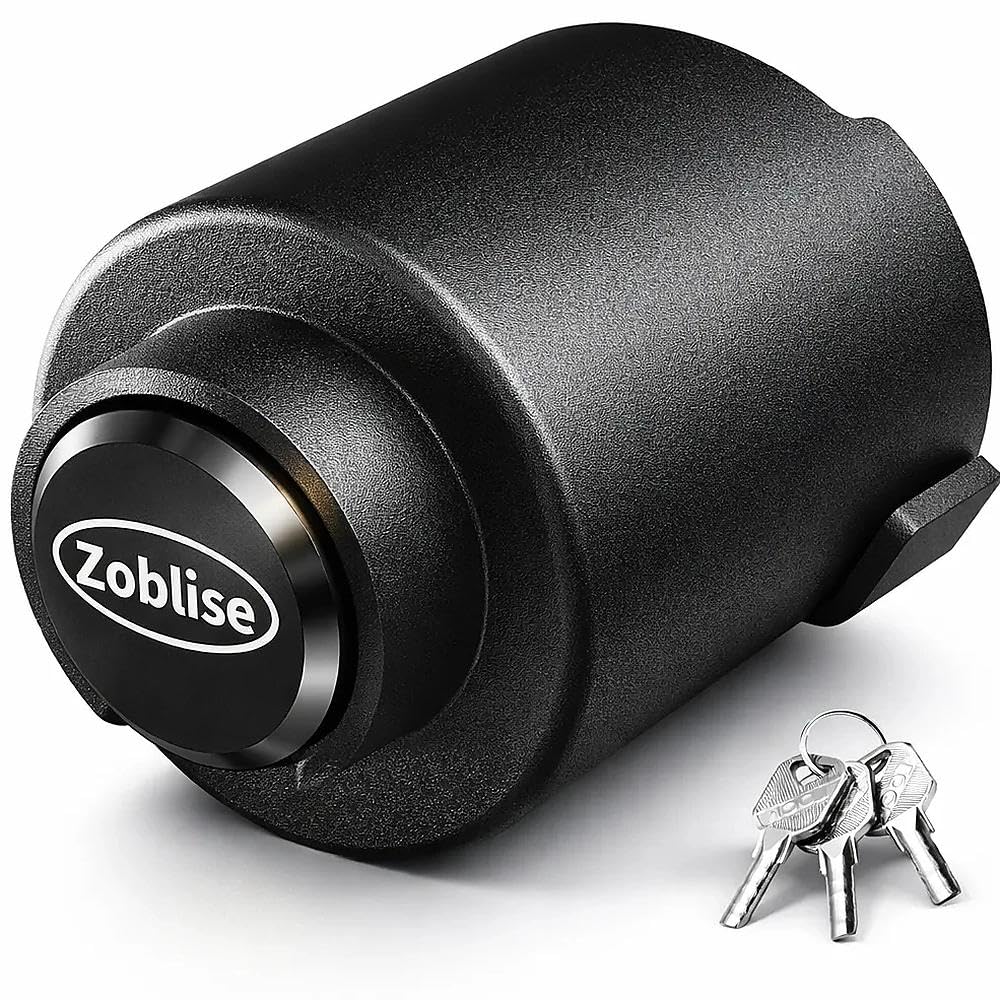 heavy duty trailer locks ball hitch, 2 5/16 ball hitch lock anti theft, sturdy fits for rv/boat/cargo/utility trailer coupler (black)
