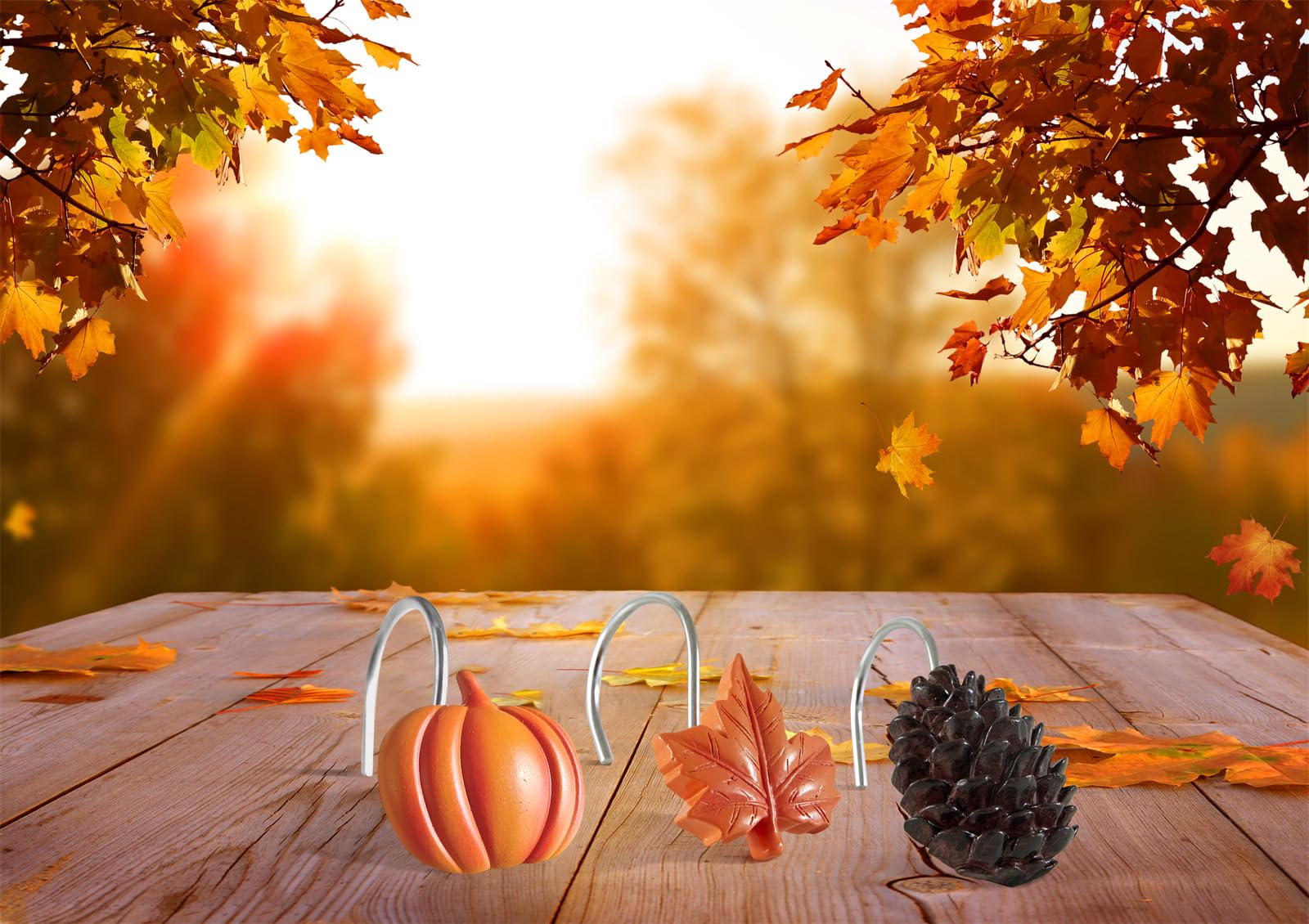 Fall Shower Hooks - Maple Leaves, Pumpkins & More -6 Fall Shower Hooks - Maple Leaves, Pumpkins & More -6