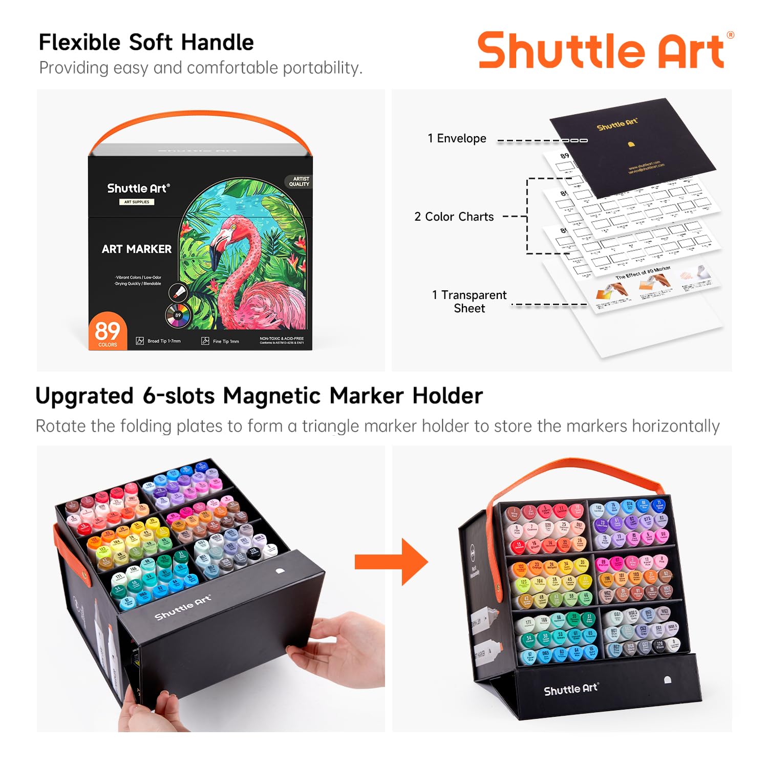 Pennarelli Acrilici Shuttle Art - 48 Colori Con Punta A Pennello - Foto 12