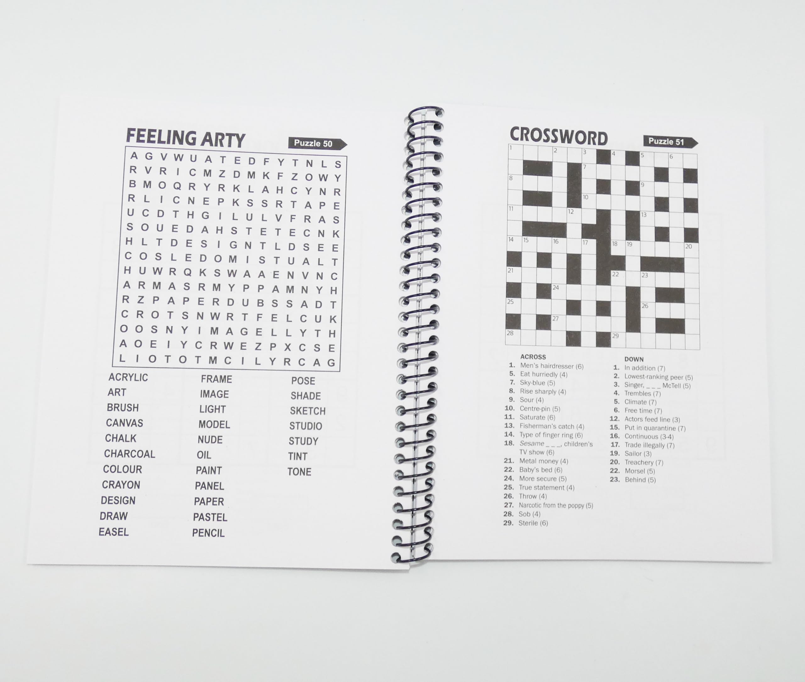 A5 Spiral Bound Travel Size 3 in 1 Sudoku, Ricerca Parole, Cruciverba, Libro di Raccolta, Verde