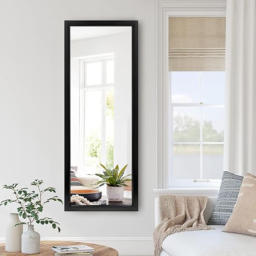 SEVEN HORSES Full Size Rectangular Wall Mirror (Size 15 X 39 Inch) Brown, Unframed | Engineered Wood