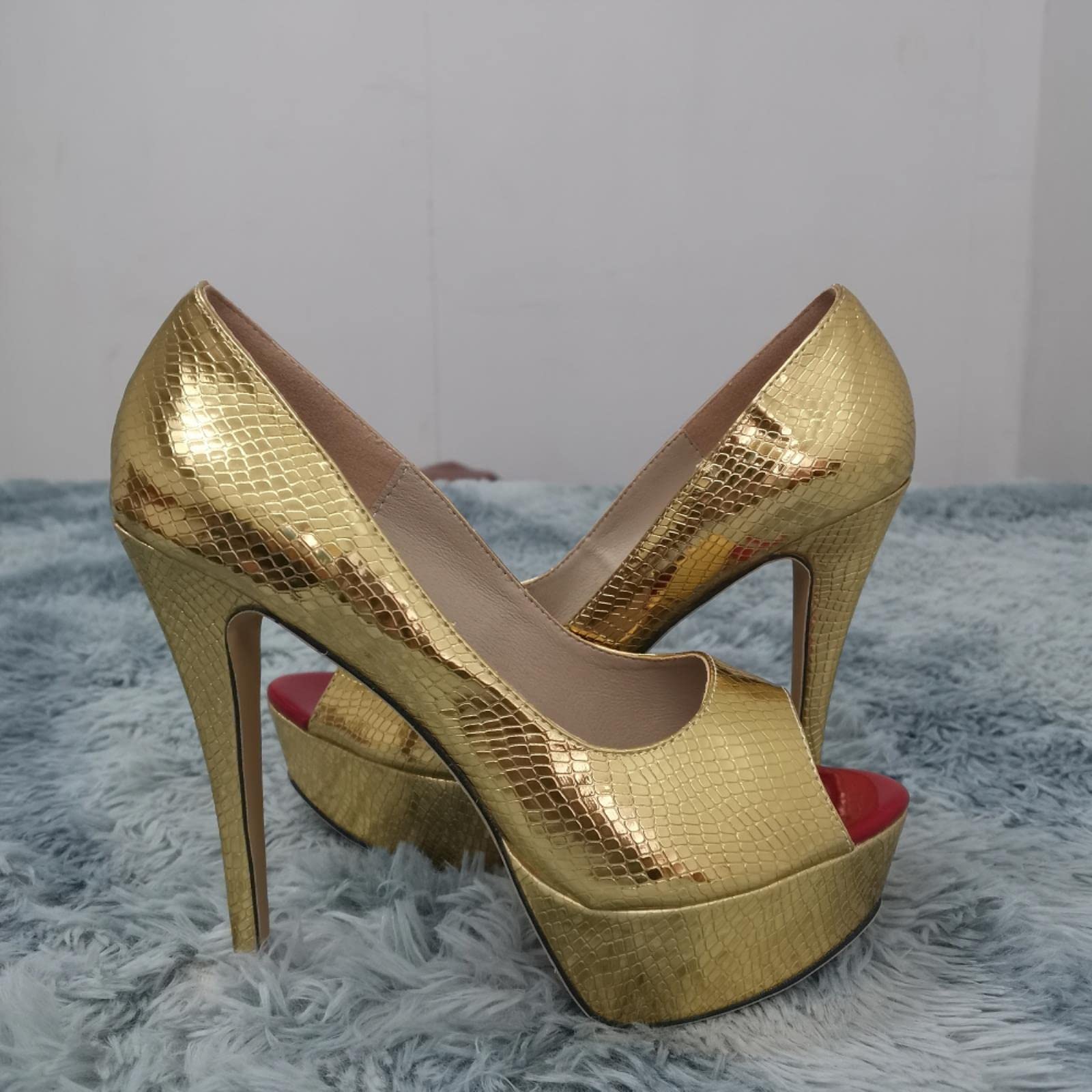 Tacchi alti da donna alla moda sexy tacchi a spillo con tacco aperto con piattaforma a spillo modello a spillo abiti da festa scarpe da sposa
