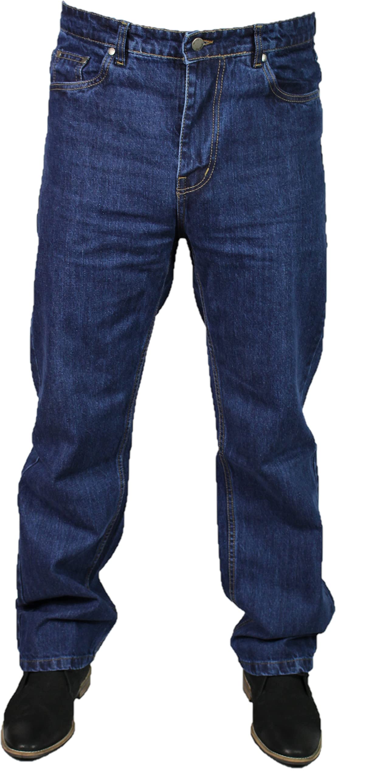Denim Jeans Men's Staright Leg Regular Fit Casual Pants Trousers