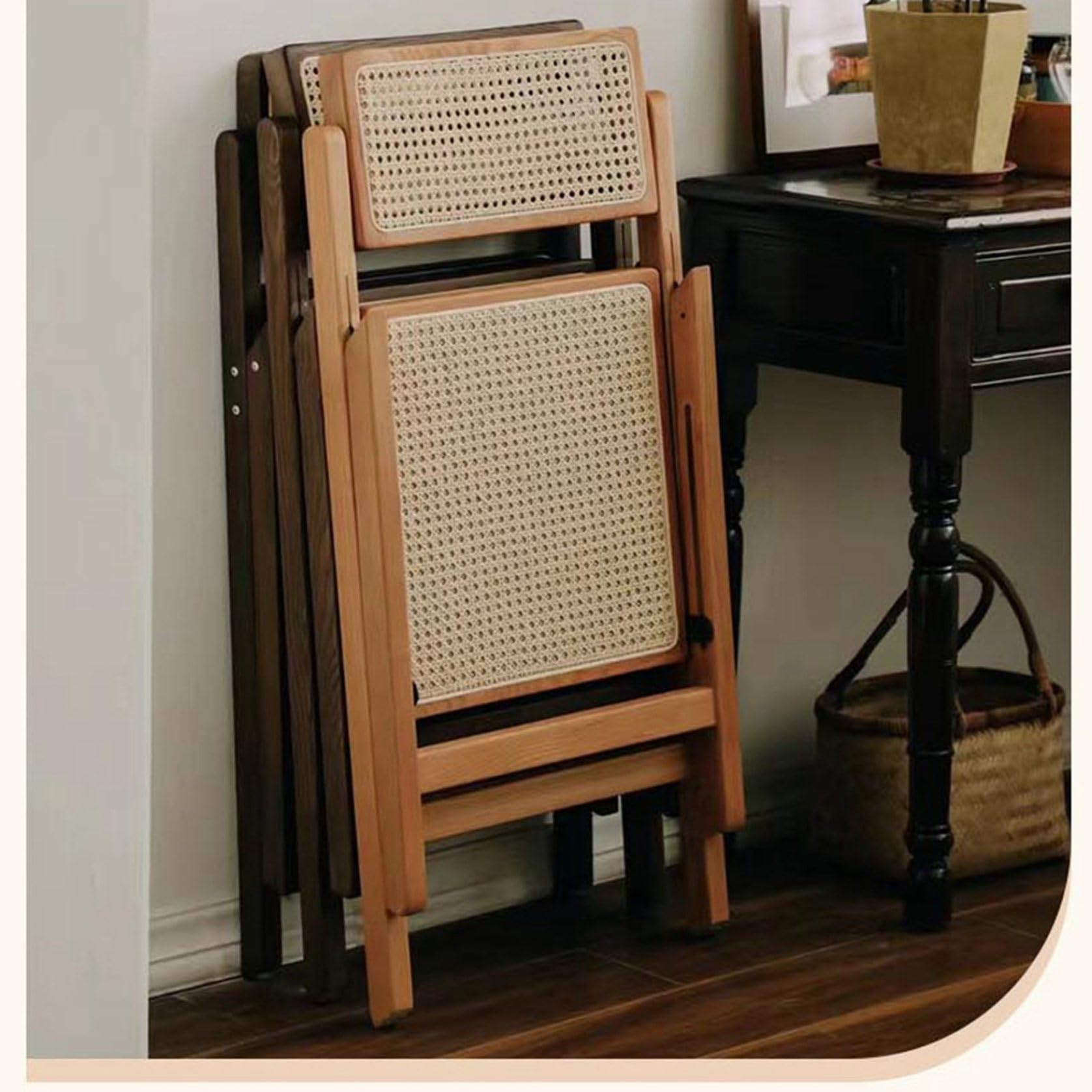 Amazon.co.jp: ラタンチェア 折畳 ダイニングチェア フォールディング