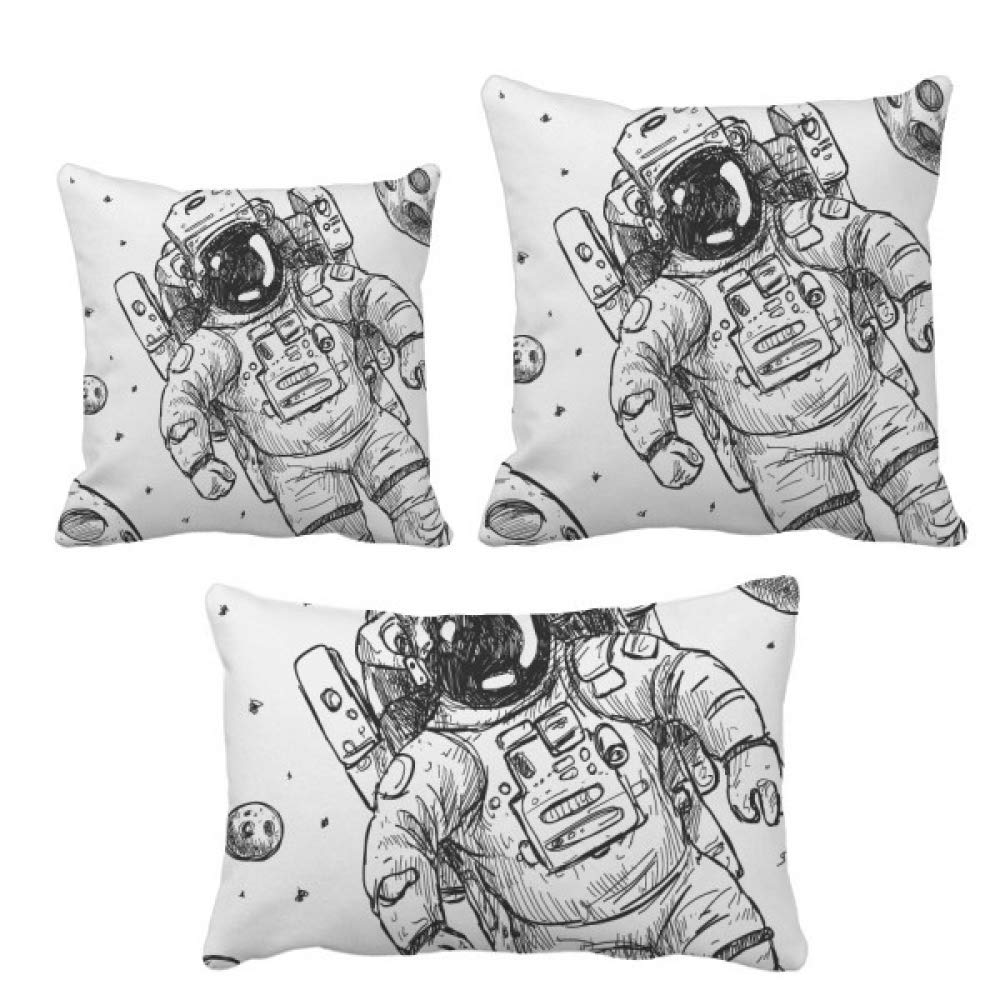 Coussin Alien Monstre Astronaute DIYthinker pour déco de chambre
