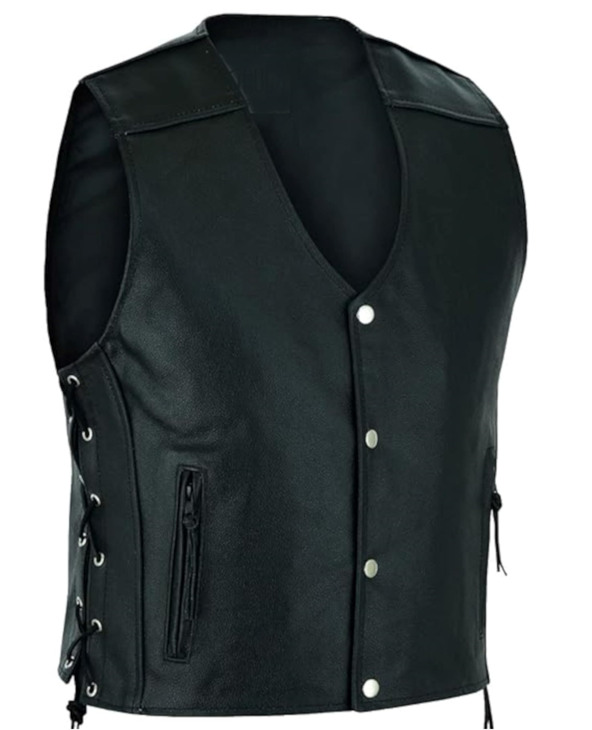 LEDERWESTE KUTTE MOTORRAD BIKER Vest CHOPPER LEDER WEST ROCKER CLUB Gr S 4XL