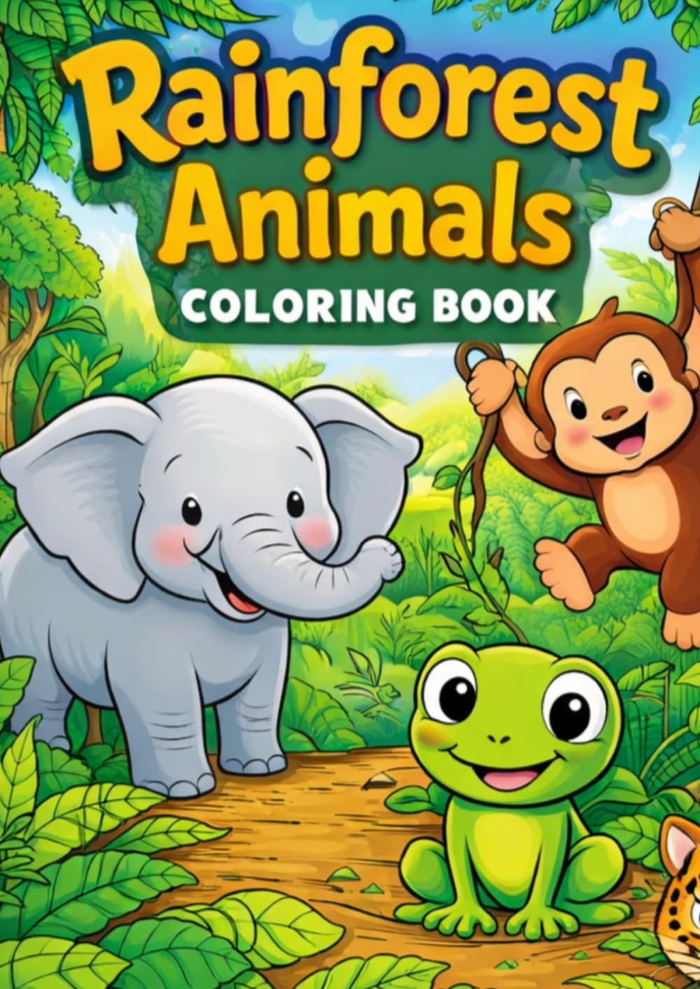 Mein Malbuch – Rainforest Animals: Liebevolles Regenwald-Malbuch für Kinder | 35 süße Tiermotive | Kreativ, spielerisch & kindgerecht