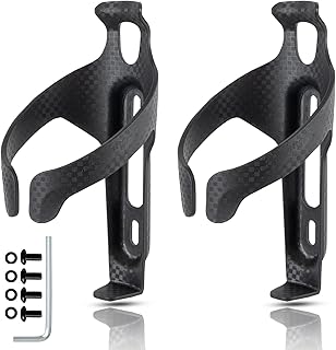 HUALONG HUALONG Bike Water Bottle Holder Cage for Road Bikes Mountain Gravel e Bike Bicycle for 2.76-2.95 in Diameter Bottles, Black Matte 2-Pack