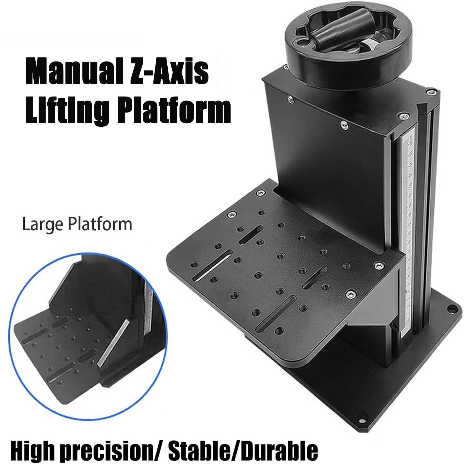 Plataforma de elevación manual de eje Z con columna de tornillo tipo T y etapa deslizante para experimentos ópticos y equipos científicos
