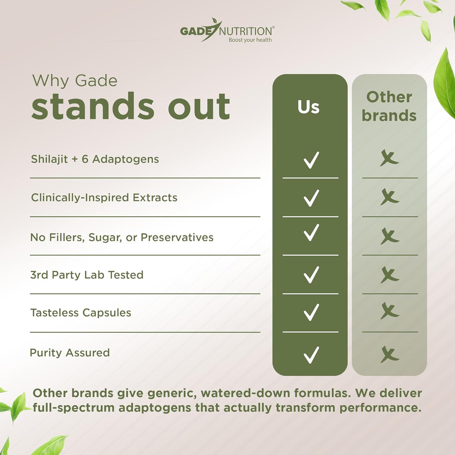 Gade Nutrition Pure Himalayan Organic - Shilajit Capsules - Premium Shilajit for Men and Women - with Ashwagandha Ginseng Cordyceps Mushroom Ginkgo Biloba Turmeric and Stinging Nettle - Made in USA - Image 7