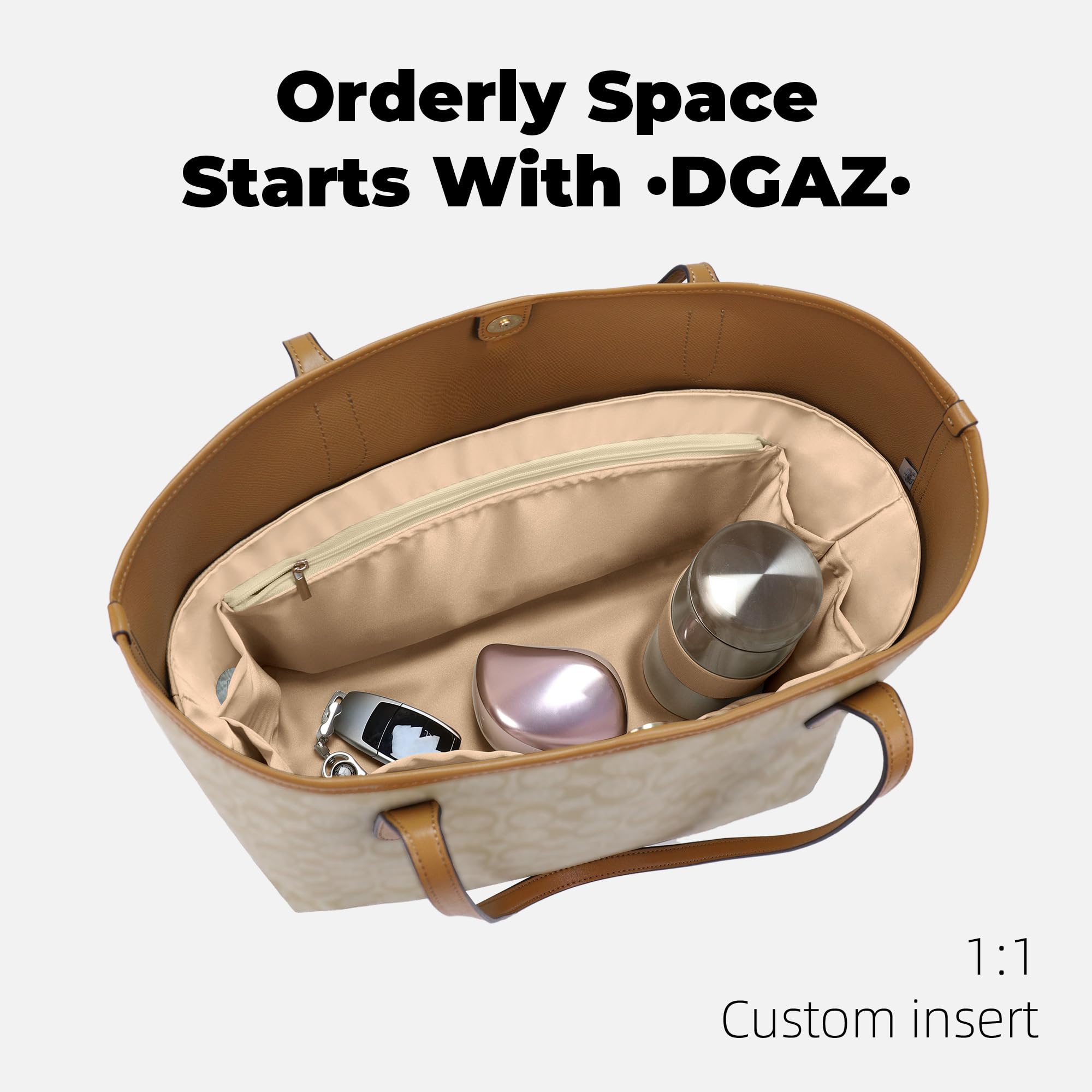 DGAZ Ligero Organizador Interior para Saumur BB, Inserto de Bolso, Chai