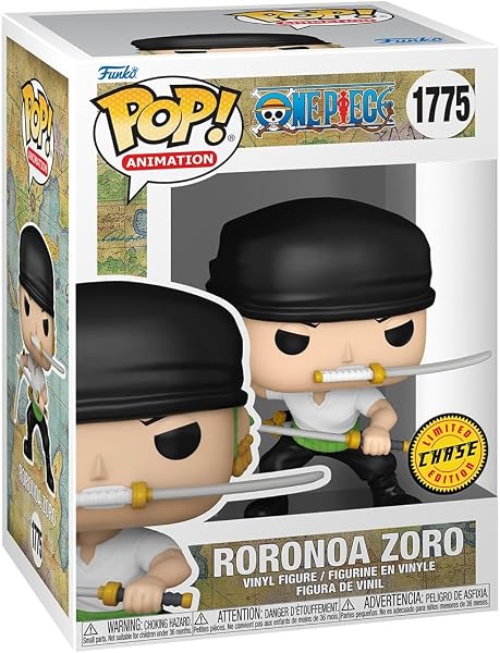 Funko Pop! Animation: One Piece - Roronoa Zoro w/Chase (Styles Vary) - Figura in Vinile da Collezione - Idea Regalo - Merchandising Ufficiale - Giocattoli per Bambini e Adulti - Anime Fans - 5