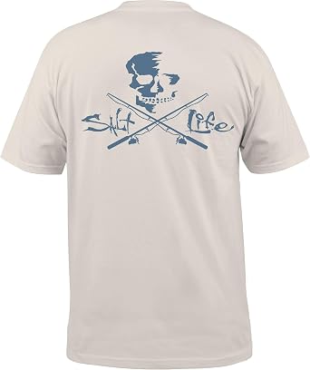 Salt Life Mens Salt Life Skull and Poles Short Sleeve Tee