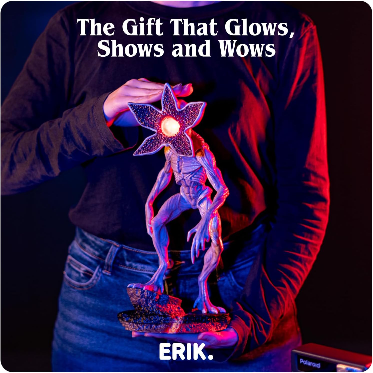 Grupo Erik Stranger Things Light Collector Edition - Stranger Things Merch - Stranger Things Room Decor - Official Netflix Merchandise - Demogorgon Figure - USB and Battery Powered
