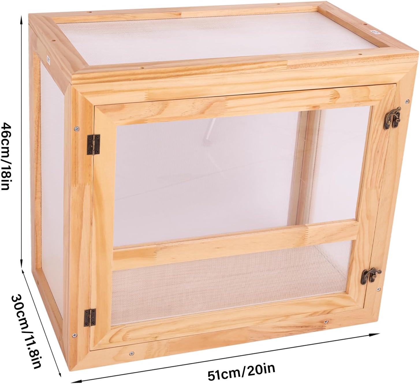 Butterfly Habitat - 20x18 Inch Wooden Monarch Enclosure for Caterpillar Growth & Hatching - Durable Outdoor Insect Observation Station with Safe Professional Mesh - Educational Butterfly Kit