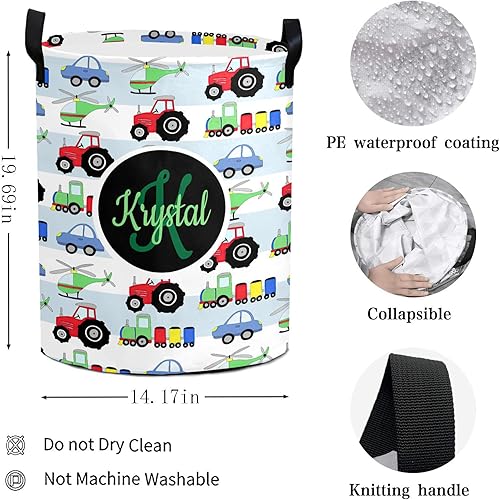 Miniatura 5 de Cesta de ropa plegable personalizada con diseño de estrellas azules y elefantes para bebés niñas niños ropa de guardería