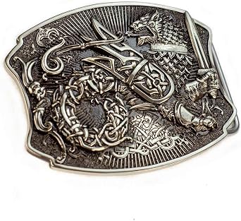 Semargl Belt Buckle Solid German Silver Mythology Winged Lion Simargl Griffin Design Belt Accessory