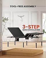 Vista 3 de AMADA HOMEFURNISHING Base de cama ajustable con masaje, base de cama ajustable Queen controlada por aplicación con 4 puertos USB y luz nocturna