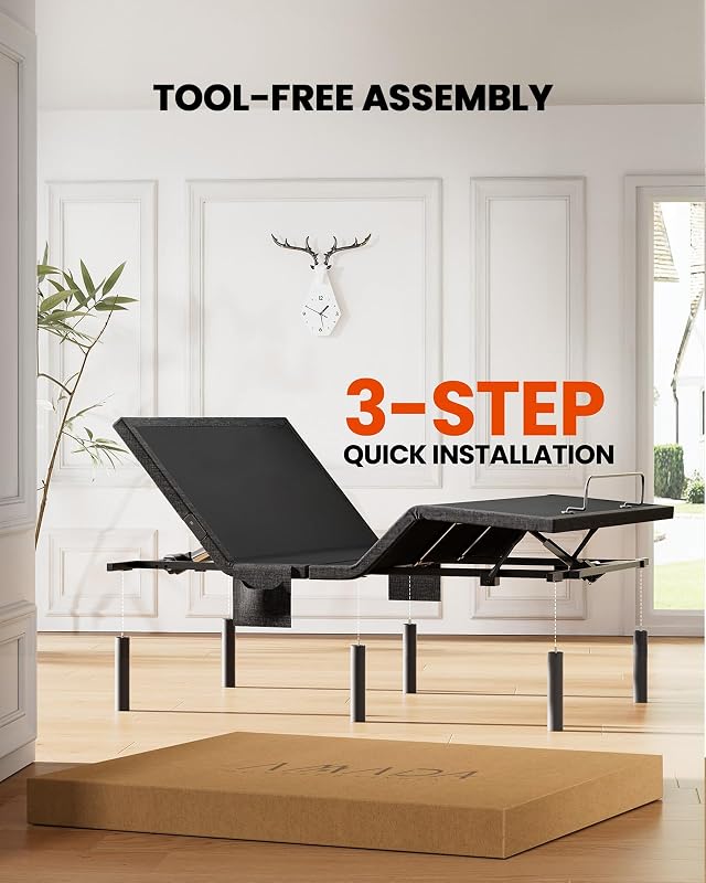 Amada Queen Adjustable Bed Frame with Massage and Zero Gravity image 3