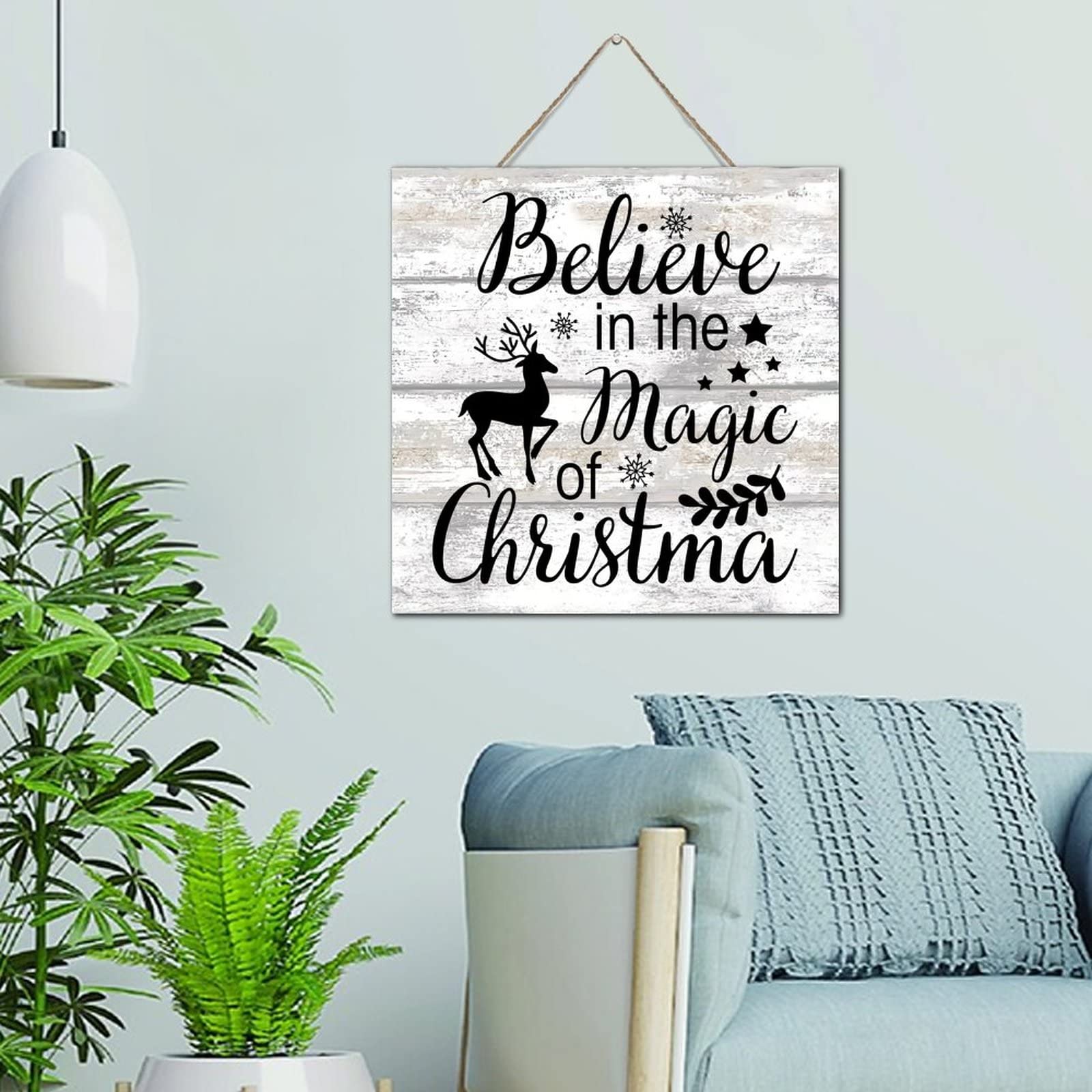 Plaque en bois de Noël Believe in The Magic pour raviver vos plus beaux souvenirs d'enfance